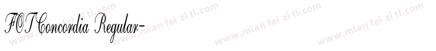 FOTConcordia Regular字体转换